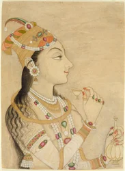 Retrato idealizado de la emperatriz mogol Nur Jahan